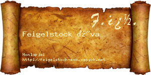 Feigelstock Éva névjegykártya